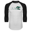 Thumbnail image for  White/Black Raglan Baseball T Shirt