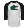 Thumbnail image for  White/Black Raglan Baseball T Shirt