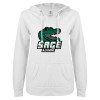 Thumbnail image for  ENZA Womens White V Notch Raw Edge Fleece Hoodie