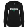 Thumbnail image for  ENZA Womens Black V Notch Raw Edge Fleece Hoodie
