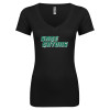 Thumbnail image for  Next Level Womens Black Ideal V Tee