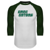 Thumbnail image for  White/Dark Green Raglan Baseball T Shirt