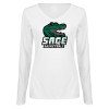 Thumbnail image for  Womens White Long Sleeve V Neck Tee