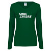 Thumbnail image for  Womens Dark Green Long Sleeve V Neck Tee 