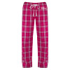 Thumbnail image for  Womens Dark Fuchsia/White Flannel Pajama Pant