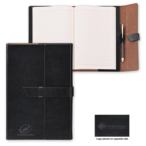  Fabrizio Junior Black Portfolio w/Loop Closure - Turtle Wax Pro Engraved