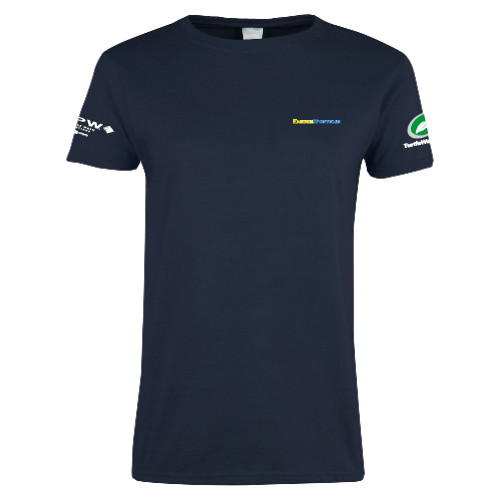  Womens Navy Short Sleeve Tee - EnergiSystems Wordmark