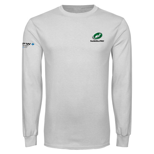  White Long Sleeve T Shirt - Turtle Wax Pro