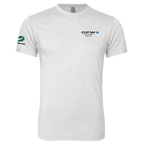  Next Level Heather White Triblend Tee - OPW Vehicle Wash Solutions