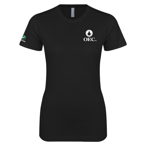  Next Level Womens Black Boyfriend Tee - OEC