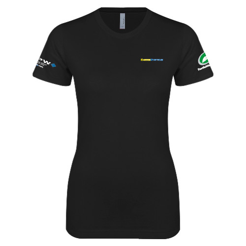  Next Level Womens Black Boyfriend Tee - EnergiSystems Wordmark