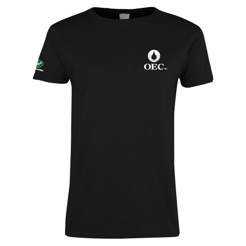 Womens Black Short Sleeve Tee - OEC
