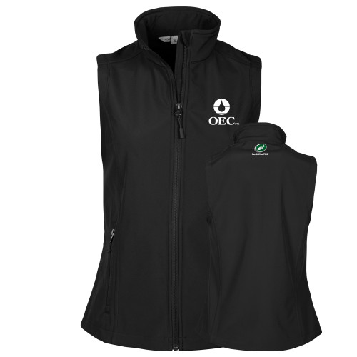  Womens Black Core Softshell Vest - OEC