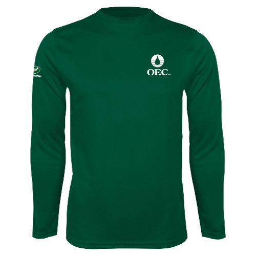  Dark Green Performance Long Sleeve Shirt - OEC