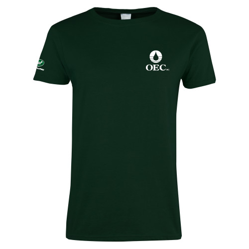  Womens Dark Green Short Sleeve Tee - OEC