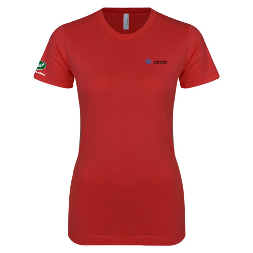  Next Level Womens Red Boyfriend Tee - Advance Car Wash Solutions