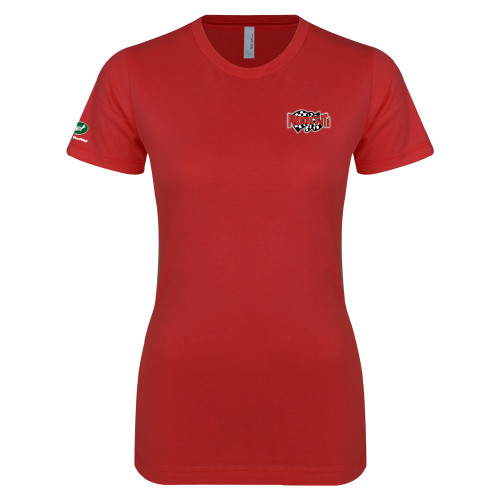  Next Level Womens Red Boyfriend Tee - Protect It