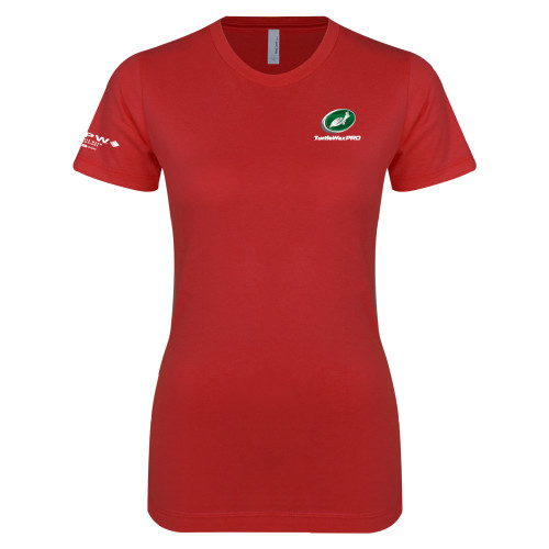  Next Level Womens Red Boyfriend Tee - Turtle Wax Pro