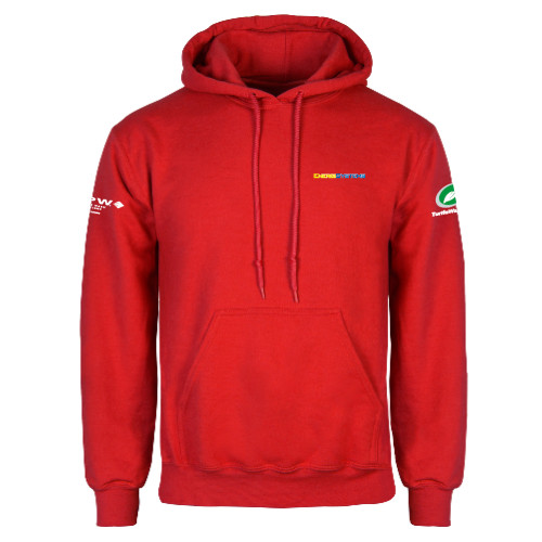  Red Fleece Hoodie - EnergiSystems Wordmark
