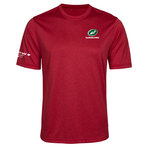  Red Heather Performance Contender Tee - Turtle Wax Pro