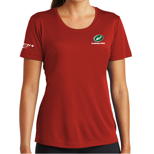 Womens Red Performance Tee - Turtle Wax Pro
