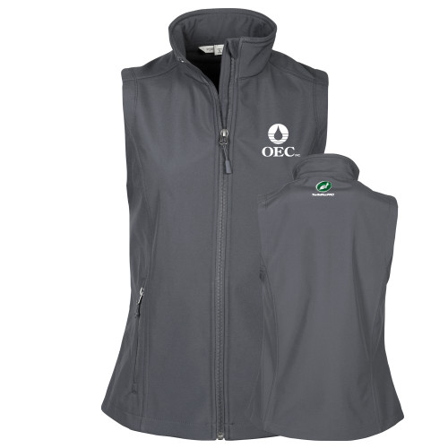  Womens Charcoal Core Softshell Vest - OEC