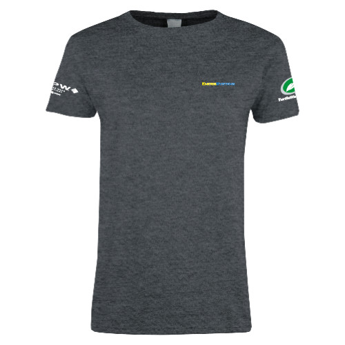  Womens Dark Heather Short Sleeve Tee - EnergiSystems Wordmark