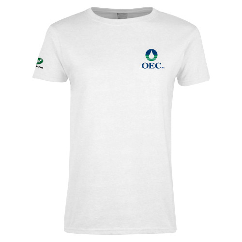  Womens White Short Sleeve Tee - OEC