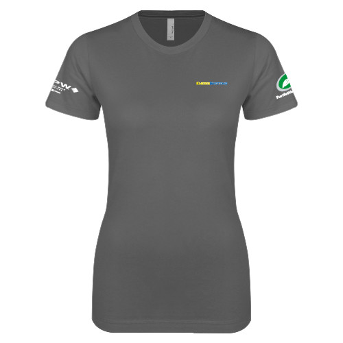  Next Level Womens Charcoal Boyfriend Tee - EnergiSystems Wordmark