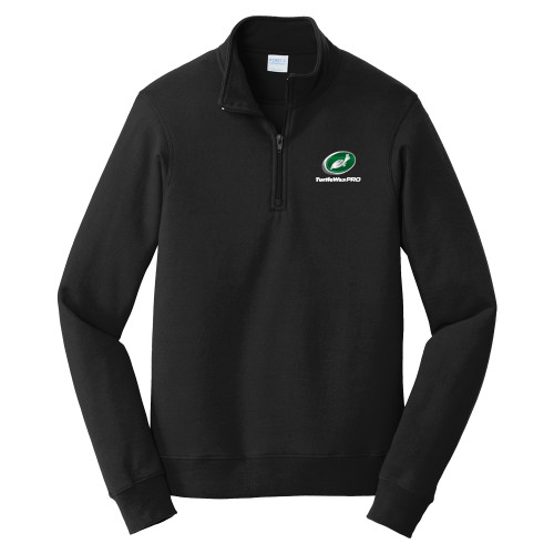  Port & Co Black Fan Favorite Fleece 1/4 Zip Pullover - Turtle Wax Pro