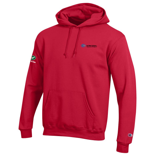  Champion Scarlet Red Fleece Hoodie - Advance Car Wash Solutions