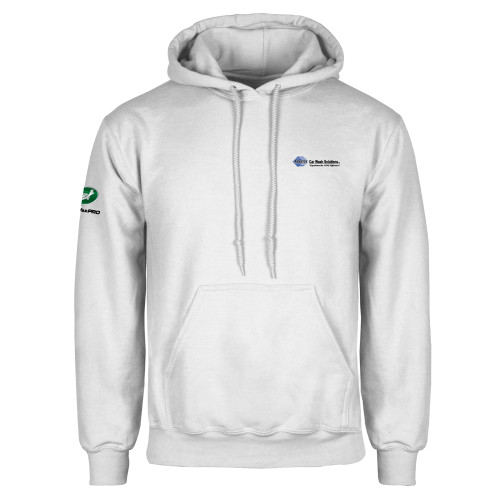  White Fleece Hoodie - Advance Car Wash Solutions