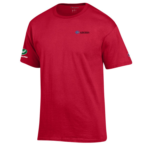  Champion Scarlet Red T Shirt - Advance Car Wash Solutions