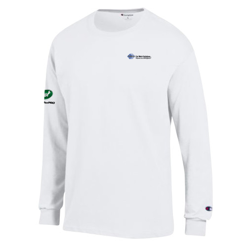  Champion White Long Sleeve T Shirt - Advance Car Wash Solutions
