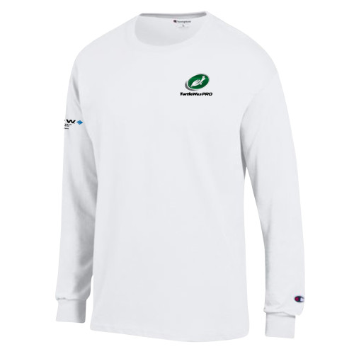  Champion White Long Sleeve T Shirt - Turtle Wax Pro