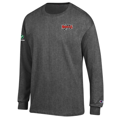  Champion Granite Heather Long Sleeve T Shirt - Protect It