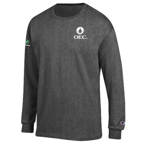  Champion Granite Heather Long Sleeve T Shirt - OEC