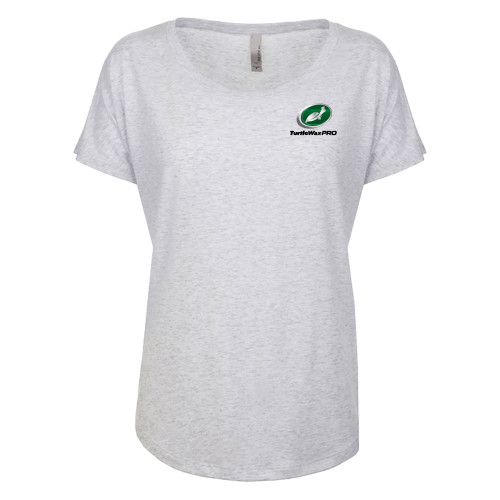  Next Level Womens Heather White Triblend Dolman Tee - Turtle Wax Pro