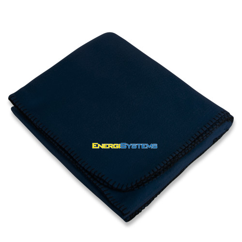  Navy Arctic Fleece Blanket - EnergiSystems Wordmark