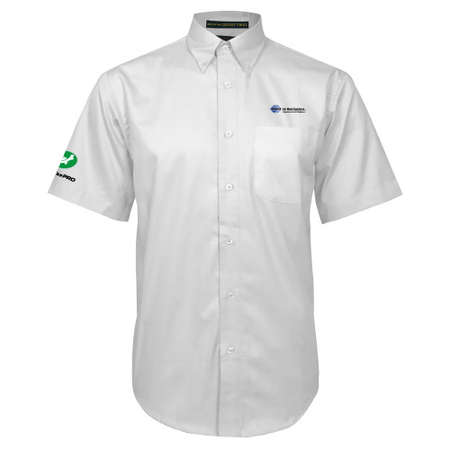  White Twill Button Down Short Sleeve - Advance Car Wash Solutions
