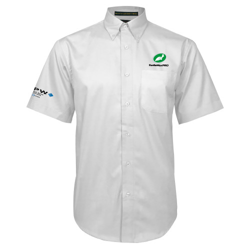  White Twill Button Down Short Sleeve - Turtle Wax Pro Flat