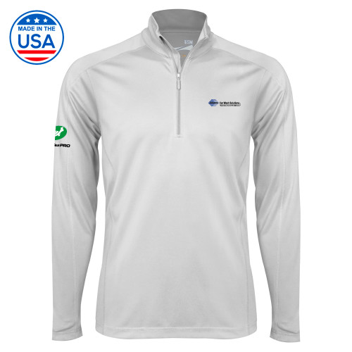  Syntrel White Interlock 1/4 Zip - Advance Car Wash Solutions