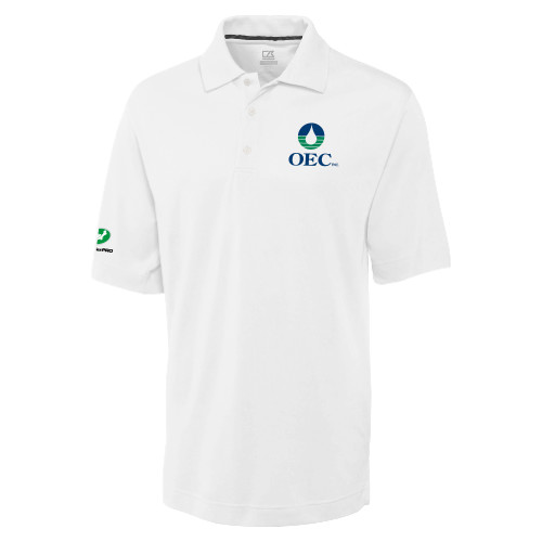  C&B White Advantage TriBlend Pique Polo - OEC
