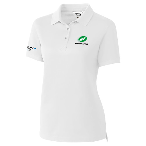  C&B Womens White Advantage Polo - Turtle Wax Pro Flat