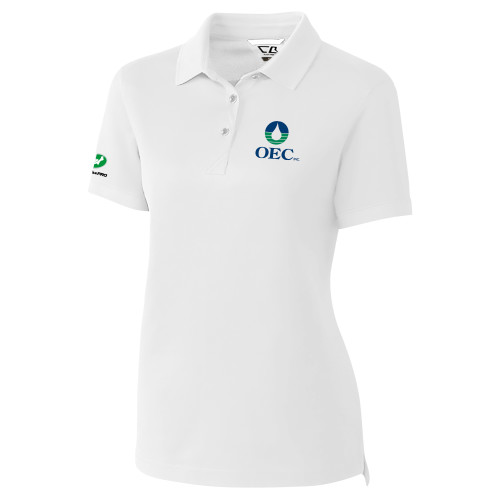  C&B Womens White Advantage Polo - OEC