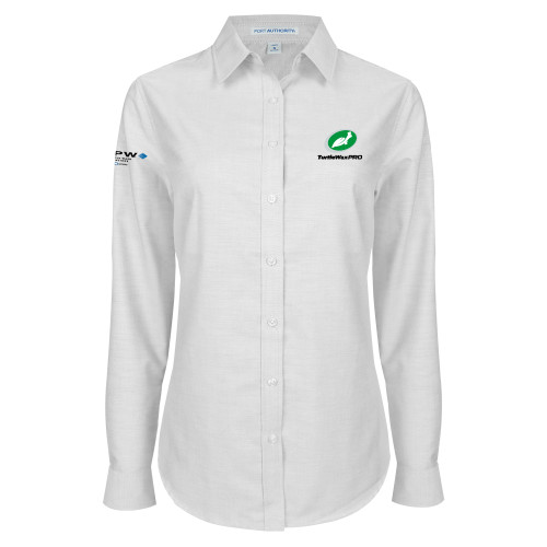  Womens White Oxford Shirt - Turtle Wax Pro Flat