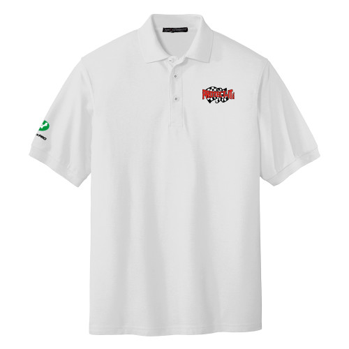 White Silk Touch Polo - Protect It Embroidery