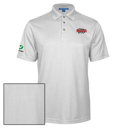  White Performance Fine Jacquard Polo - Protect It Embroidery