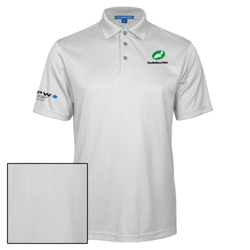  White Performance Fine Jacquard Polo - Turtle Wax Pro Flat