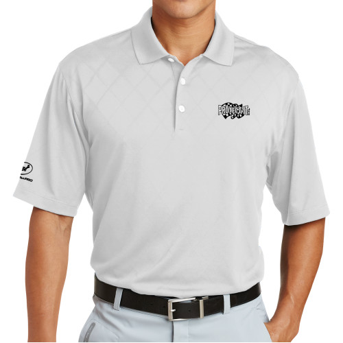  Nike Dri Fit White Cross Over Texture Polo - Protect It